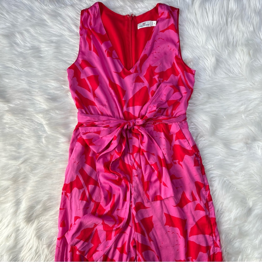 Vineyard Vines Tropical Floral Cottonโ Blend Jumpsuit